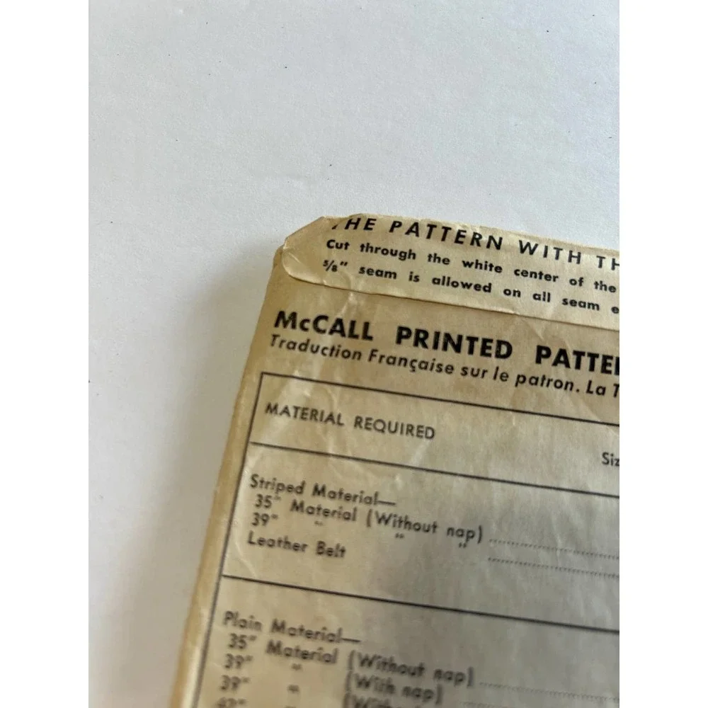 McCalls Vintage 1940's Pattern #6470‎ Misses Dress Size 14 Bust 32